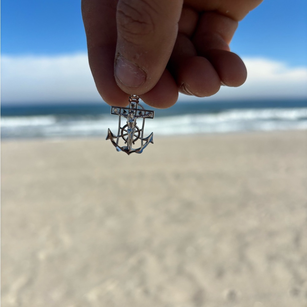 Silver Anchor Brooch